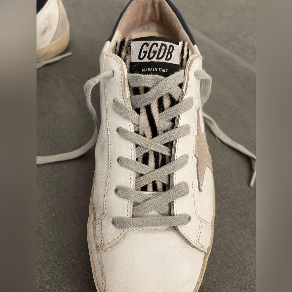 Golden Goose Superstar zebra pony hair women’s sneakers - size 9 (39)